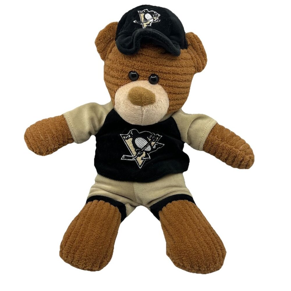 Pittsburgh Penguins Teddy Bear Stuffed Animal Plush Plushie 16" Hat Outfit